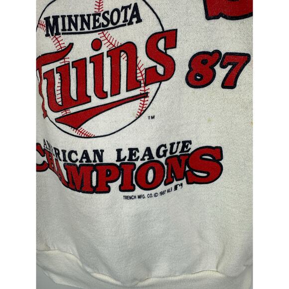 Vintage Minnesota Twins 1987 World Series Champs Sweatshirt Size Medium Pannill - Picture 9 of 11